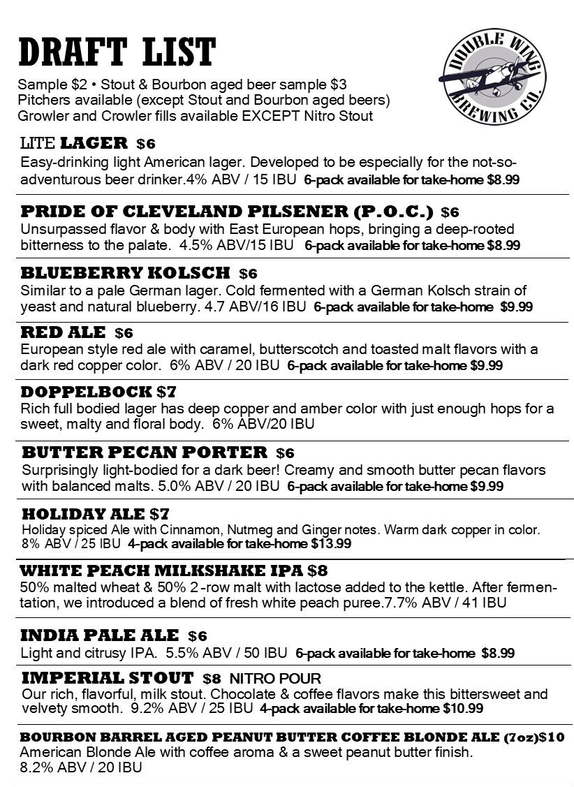 Beer Menu 110324